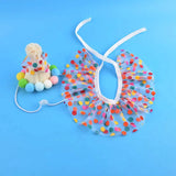 Pet Dog Birthday Party Dog Hat Candy Color Dot Lace Cat Bib Suit Cute Small Medium Dogs Costume Cap Pet Products Accessories