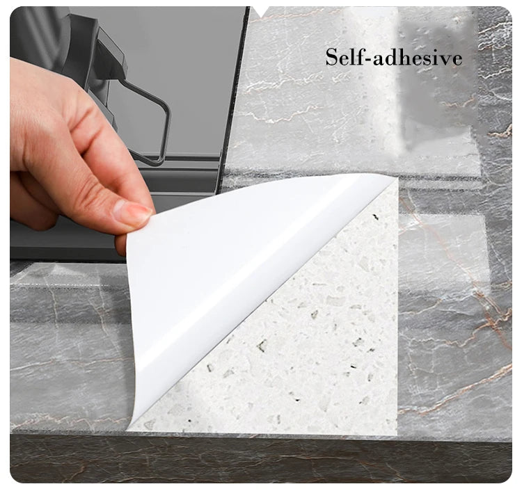 Film autocollant en marbre résistant à l'huile pour cuisine, 40 cm, imperméable, pour plan de travail, rénovation de meubles, carrelage mural