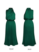 Summer High-End Silk Satin Sleeveless Long Dress Women Fashion Elegant Celebrity Dresses Evening Dress Party Clothes Ladies - Lootquake