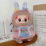 Jolie veste pour poupée Labubu de 17 cm, mini-poupée, vêtements, accessoires, sweat-shirt, jupe, salopette, jouets pour enfants, cadeau d'anniversaire