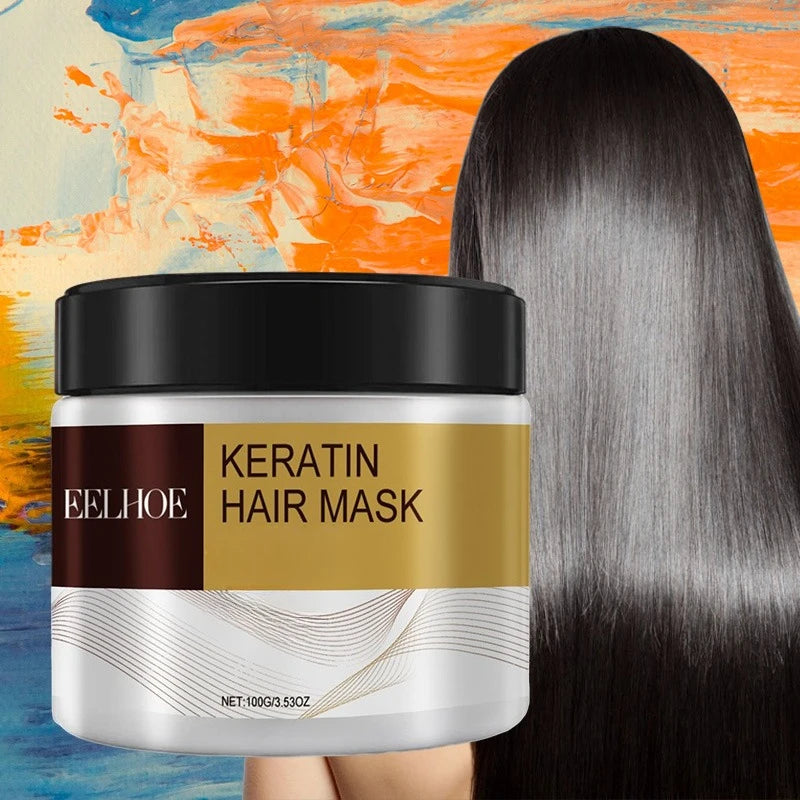 Mascarilla capilar de colágeno y queratina de 100 g que reduce la sequedad y el frizz, previene la rotura del cabello, suaviza, controla la grasa y humecta y acondicionador.