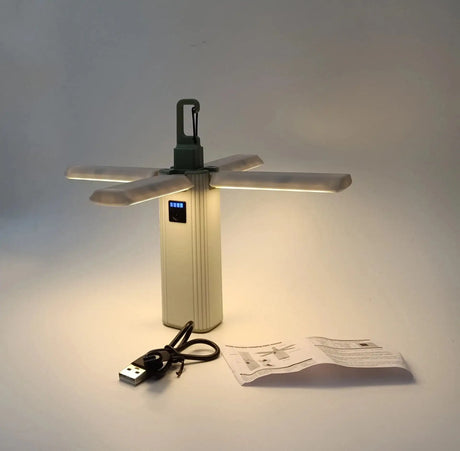 Protable Rechargeable Camping Light Tent Chandelier Ultra Long Life Multi-function Flashlight Folding Hand Lamp - Lootquake