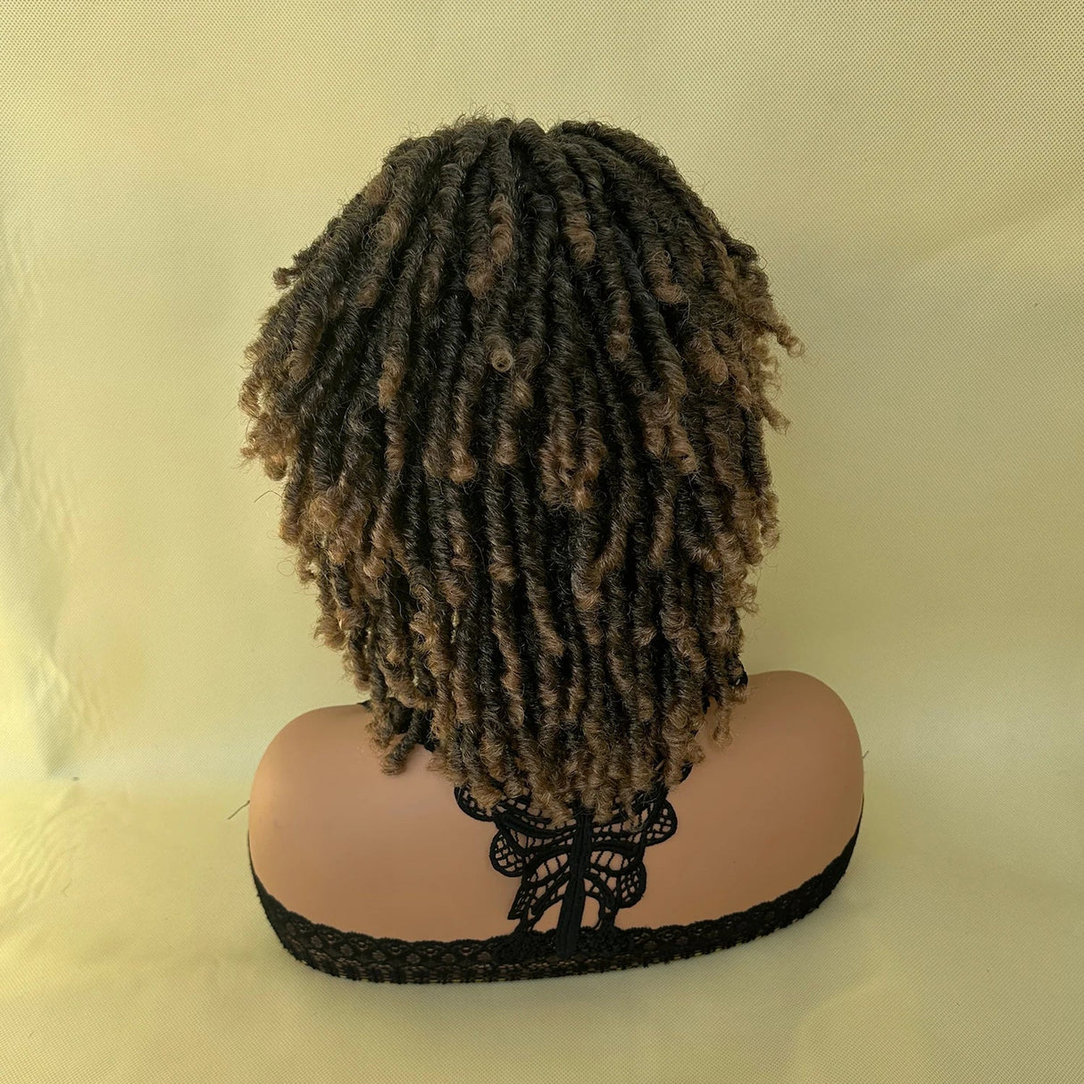 Afro Bob Faux Locs Wig | Crochet Twist Braids | Short Dreadlocks Wig | Synthetic Braided Wig
