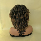 Afro Bob Faux Locs Wig | Crochet Twist Braids | Short Dreadlocks Wig | Synthetic Braided Wig