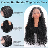 Bohemian Box Braids Full Lace Wig | Knotless | Twist Braids | Synthetic Lace Front