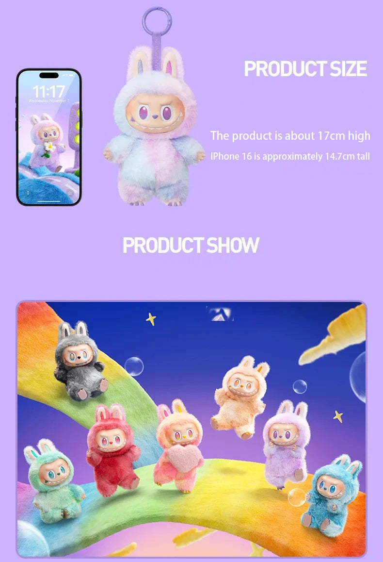 100% Original Labubu V3 boîte à cigarettes grande en énergie pour les monstres colgante figurine d'action version véritable Labubu poupée Anime