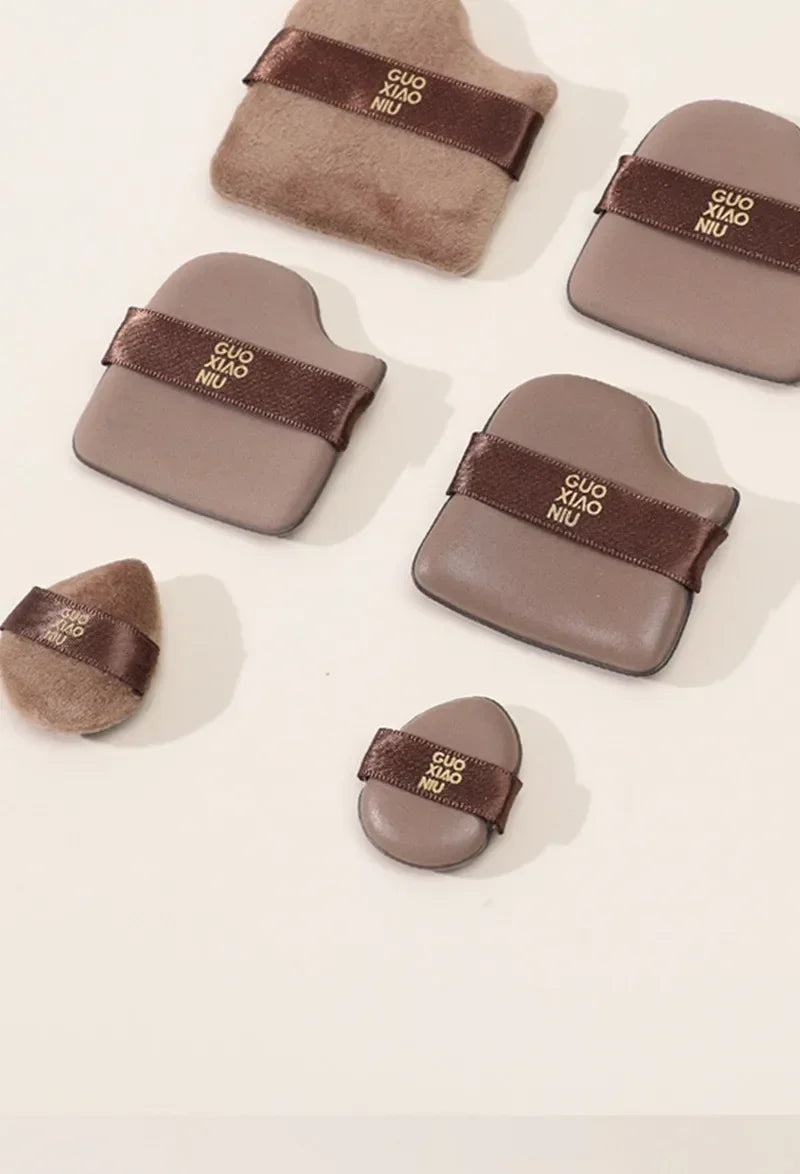 GUOXIAONIU 6PCS Makeup Blender Puffs Loose Powder Foundation BB Cream Cosmetics Applicator Sponge Dry Wet Use Tool