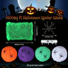 1set Halloween Decoration For Bar Haunted House Halloween Scary Party Scene Props White Stretchy Cobweb Spider Web Horror