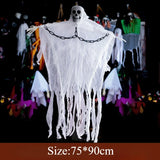 Halloween Decoration Hanging Ghost Skeleton Gauze Ghost Face Scary Pendant for Haunted House Decor, Patio Porch Skull Props