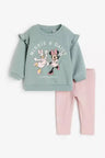 Kids Long Sleeve Outfits Minnie Print Sweatshirt +Pants 2 Piece Set Baby Girls Spring Autumn Clothing Cute Hoodies Trousers Suit - Lootquake