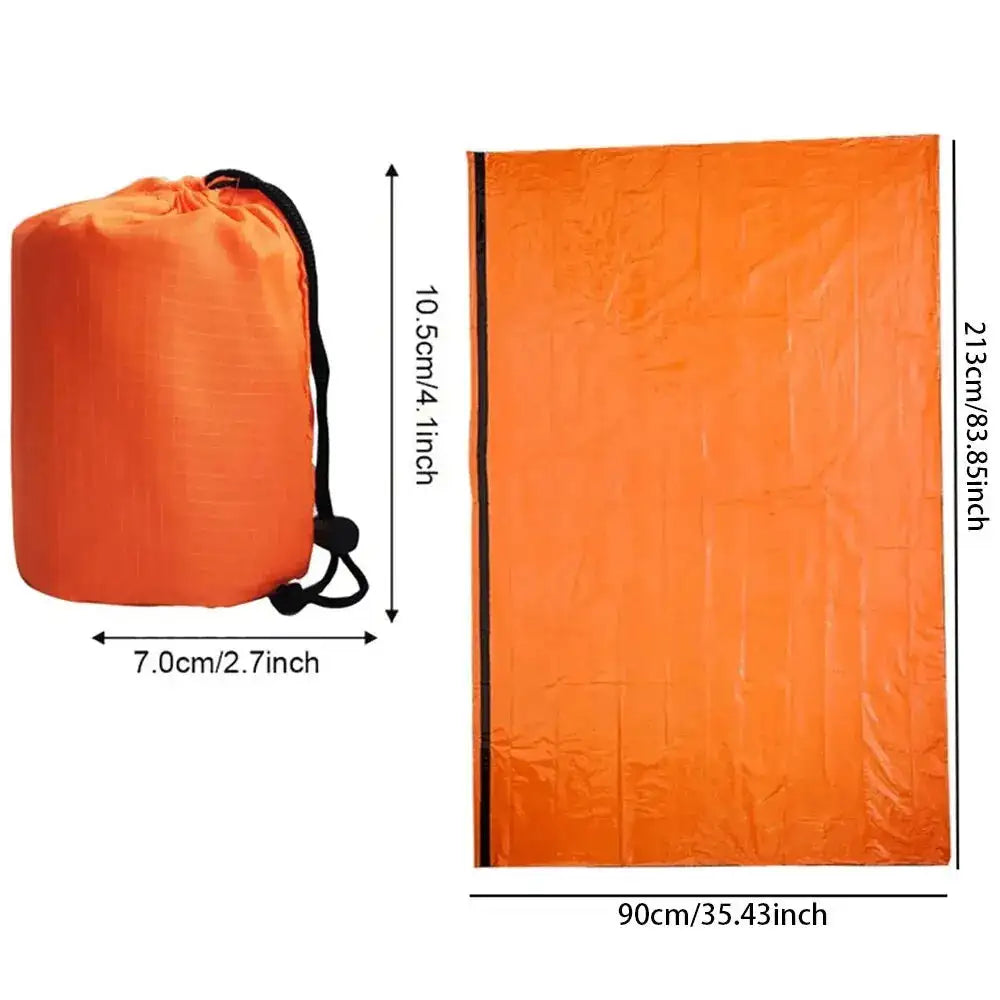 Emergency Sleeping Bag Ultra Waterproof Mylar Thermal Blankets Lightweight Survival Sleeping Bag Keep Warm for Camping Hiking - Lootquake