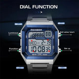 LIGE 2025 Men's watches Luxury LED Luminous Date Wristwatch Waterproof Sports Square  Casual Quartz Watches male reloj hommes - Lootquake