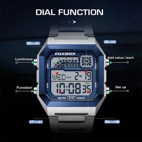 LIGE 2025 Men's watches Luxury LED Luminous Date Wristwatch Waterproof Sports Square  Casual Quartz Watches male reloj hommes - Lootquake