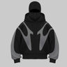 New Splicing Hip Hop Devil Pattern Hoodie Harajuku Double Hoodie Warm and Windproof Goth y2k Sweatshirt Design Hoodies Women - Lootquake