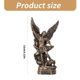 Estatua religiosa del Arcángel Miguel, 5.12 pulgadas, escultura de batalla de Miguel, coleccionable religioso para decoración del hogar
