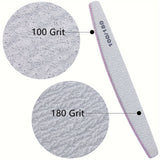 50Pcs Nail Art Files 100/180 Nails Accessoires Gel Nail Polish Polishing Pedicure Manicure Buffers Nail Care Tools lime a ongle