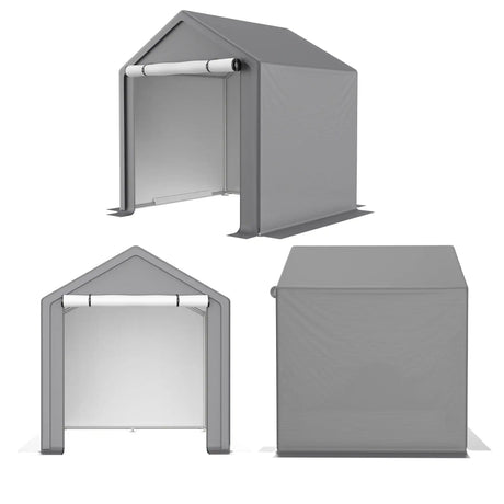 LZBEITEM 6 x 6 ft Portable Outdoor Storage Tent Shelter Shed, Heavy Duty Storage Tent with Roll-up Doors Shelter for Garden Tool - Lootquake
