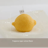 Vela de limón decorativa con fragancia INS, regalo de cumpleaños, regalo de cumpleaños, vela de imitación de fruta, velas perfumadas