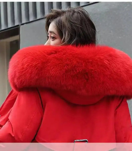 New In Coats & Jackets Women's Winter Padded Jacket Loose Casual Outerwears Fleece Hodded Windbreaker Elegant Office Lady's Coat - Lootquake