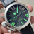 Mens Mechanical Automatic U Black Wristwatch Stainless Steel Rubber White Blue Left Hook Big Boat Watch 50mm - Lootquake