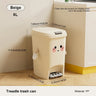 Papelera creativa para el hogar, con sentido avanzado, gran capacidad, para cocina, sala de estar, con pedal de presión y doble apertura.