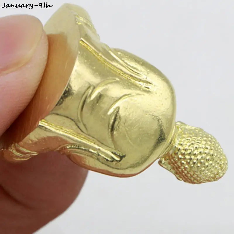 1PC Buddha Statues Copper Sculpture Fengshui Figurine Home Decor Resin Sitting  Miniature 2.8x2.4cm