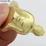 1PC Buddha Statues Copper Sculpture Fengshui Figurine Home Decor Resin Sitting  Miniature 2.8x2.4cm