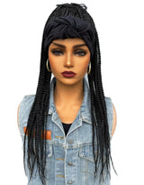 26" Twist Cornrow Headband Wig | Crochet Braids | Long Straight Synthetic