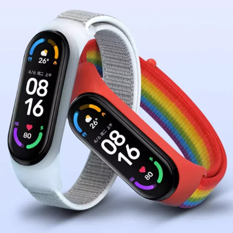 Bracelet For Mi Band 6 7 Strap Nylon Sport loop watch Belt Pulseira Correa Mi band 4 Wristband for xiaomi Mi band 5 4 3 Bracelet - Lootquake