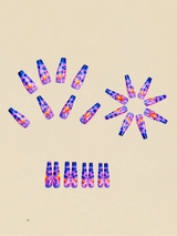 Long nail art patches with purple polka dots and a shiny, fashionable, individual and high-end feel. Detachable 24-piece nail ar