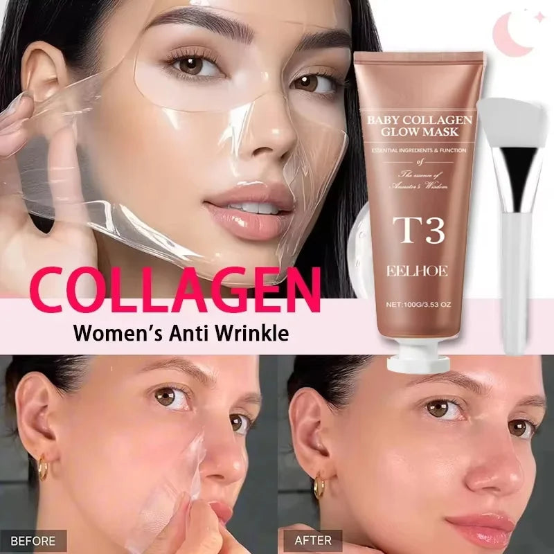 Mascarilla de colágeno Peel Off, mascarilla iluminadora, reafirmante, lifting, atenúa líneas finas, aumenta la elasticidad, antiarrugas, ilumina, cuidado de la piel coreano.