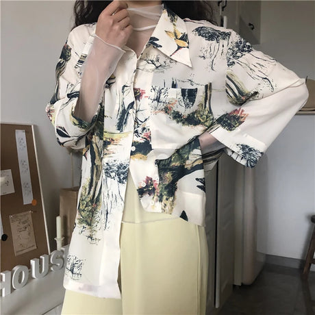 Neon Shirt for Women Long Sleeve Stand Collar Sheer Top Yellow Gold Mesh Blouse Sexy Party Club Streetwear Hip Hop Tee Tops - Lootquake