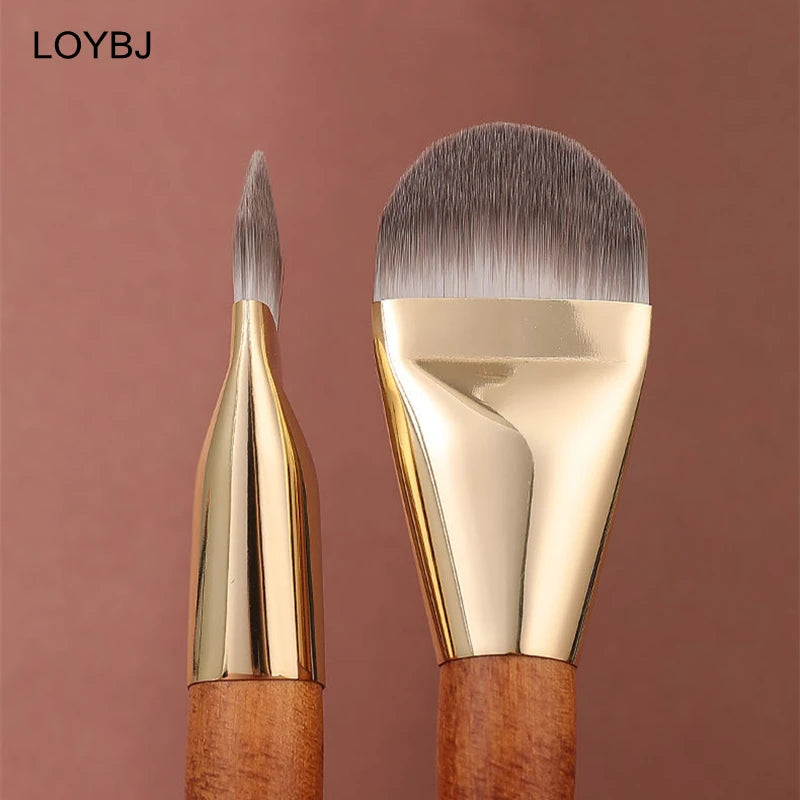 LOYBJ Brocha de base superfina, brocha profesional para base, corrector, crema, brocha de maquillaje plana, base líquida, herramientas de maquillaje facial