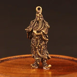 Statue Ornament Solid Brass Miniature Figurines Handmade Craft Living Room Office Home Decor Accessory Buddha Statue Pendant