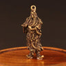 Statue Ornament Solid Brass Miniature Figurines Handmade Craft Living Room Office Home Decor Accessory Buddha Statue Pendant