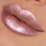 1 rouge à lèvres métallique longue tenue, brillant à lèvres, imperméable, hydratant, rouge, lumineux, scintillant, brillant, maquillage