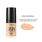 Base de maquillaje Focallure de 8 colores, base líquida, crema de cobertura total, corrector, hidratante, maquillaje facial.
