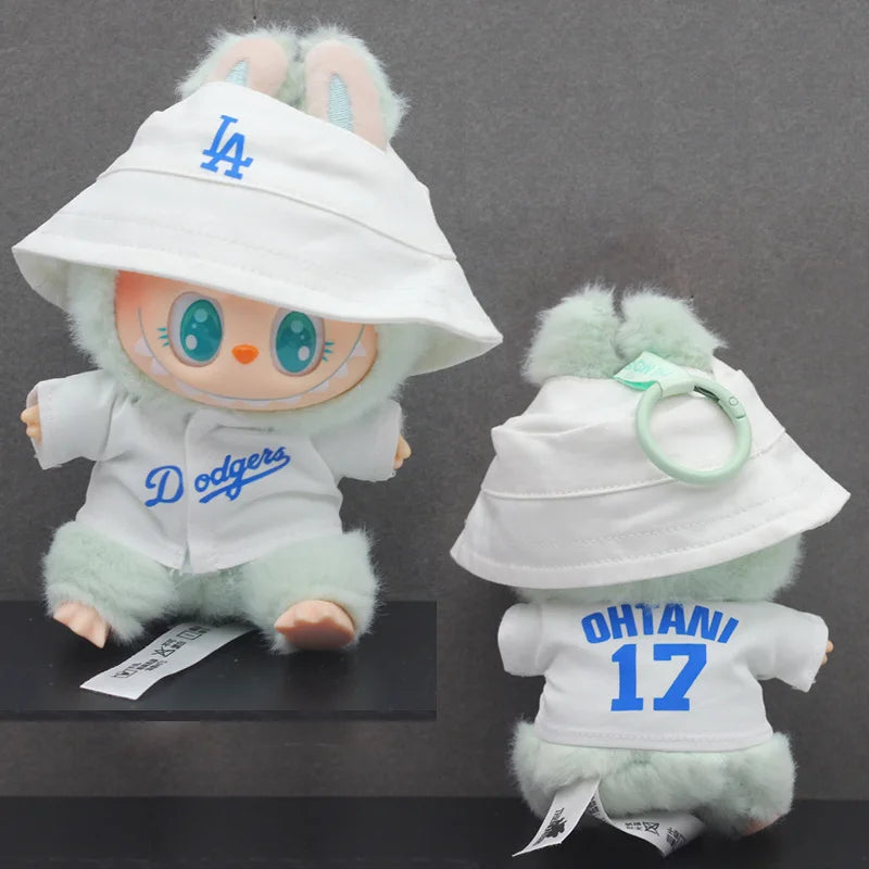 Ropa de muñeca Labubu de 15/17 cm, ropa de béisbol para fiesta, número 17, accesorios para muñecas DIY para niños, regalo