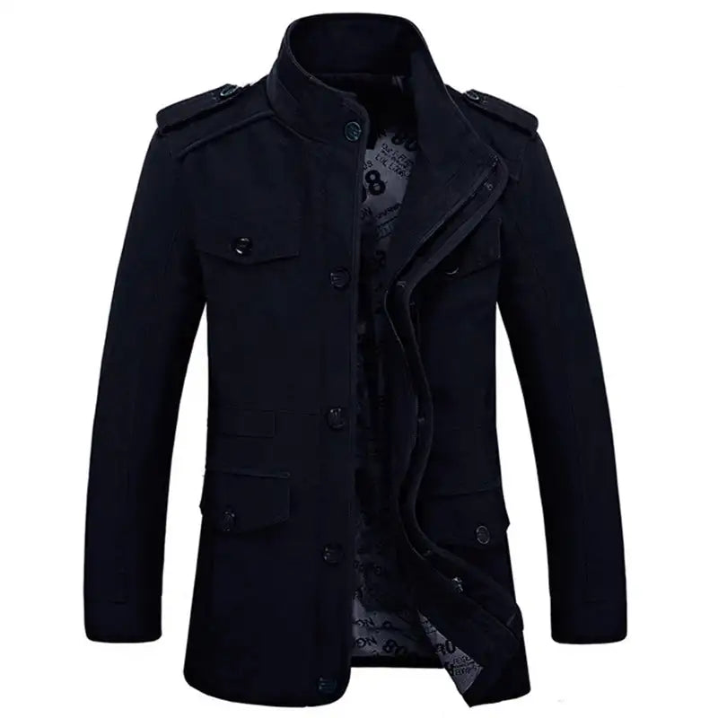 High Quality Men's Casual Jacket 6XL Male Windbreaker Oversized Cotton Classic Jackets Men Clothing Trench Coat A4F5806 - Lootquake
