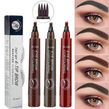 Crayon à sourcils 4 fourches, naturel, imperméable, anti-transpiration, liquide longue durée, ne tache pas, crayon à sourcils extrêmement fin, outil de maquillage