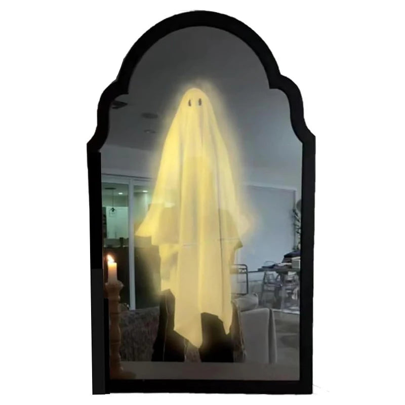 Halloween Hologram Ghost Mirror Spooky Scary Ghosts Indoor Decor Halloween Room Decor Hallowmas Party Supplies