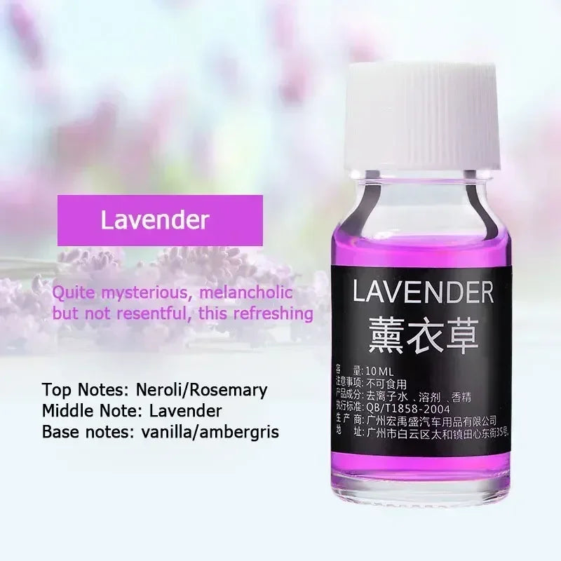 10ml Car Perfume Refill Air Freshener Natural Plant Essential Oil Aroma Diffuser Fragrance Humidifier Essential Oil Freshener
