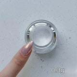 Moonlight Mirror Nail Powder Aurora Silver Glitter Metallic Effect UV Gel Polish for Manicure DIY Nail  Art Design Decoration