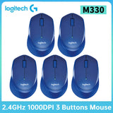 Logitech M330 2.4G Computer Wireless Mouse wi/ USB Receiver Gaming Mouse 1000 DPI Gaming Mice for PC Laptop Silent Mouse 2-10pcs