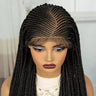 34" Knotless Cornrow Braids Wig | Transparent Lace Frontal | Baby Hair