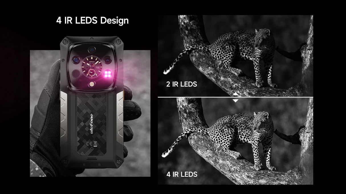 Teléfono robusto Ulefone Armor 28 Ultra 5G con imagen térmica por IA, Dimensity 9300+, 1 TB de ROM, 32 GB de RAM, Android, AMOLED
