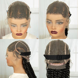 34" Cornrow Braids Wig with Curly Ends | Full Lace Frontal