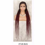 360 Lace 11-Braids Cornrow Box Braided Wig | Long Synthetic Braids | Heat Resistant | Black Women