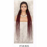 360 Lace 11-Braids Cornrow Box Braided Wig | Long Synthetic Braids | Heat Resistant | Black Women