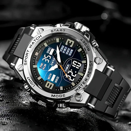 [Men's Digital Chronograph Watch] Multi-sport Chronograph Watch Men's Digital Quartz Watch With Alarm Luminous Date The Ideal Gi - Lootquake